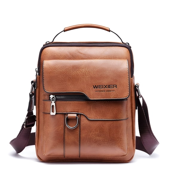 GASTROPOD Men's Vintage Leather Messenger Bag Business Crossbody Satchel Leather Messenger Bag for Men