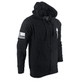 thumbnail image 5 of Howitzer Style Men's Hoodie Zip Up Sweatshirt FLAG SKULL MFG Black, 5 of 10