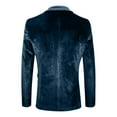 thumbnail image 3 of DPTALR Men's Solid Color Sequined Fashionable Suit Jacket - Formal & Dressy,Blue,Big and Tall Men S, 3 of 3