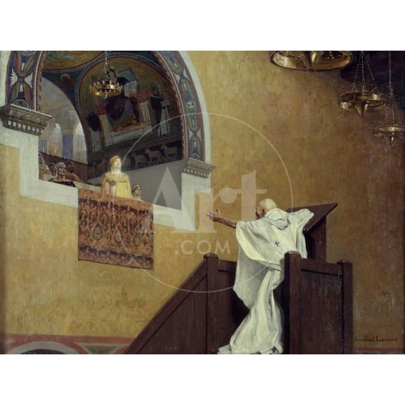 Saint John Chrysostom Confronting the Empress Eudoxia by Jean Paul Laurens, Figurative Unframed Photographic Print Wall Art Sold by Art.Com