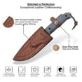 thumbnail image 4 of Hand Forged Damascus Bushcraft Hunting Knife – Full Tang with Leather Sheath LDK04 by ColdLand Knives, 4 of 6