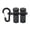 Black, variant on HOARBOEG Professional Aluminum Stair Gauge, Framing Clamp, Precision Layout Tool for Carpentry - Stair Stringer Jig & Angle Marker with Carabiner