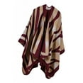 thumbnail image 4 of MERIGLARE Poncho Élégant Dégradé pour Femmes, Cardigan Rouge, 4 of 5