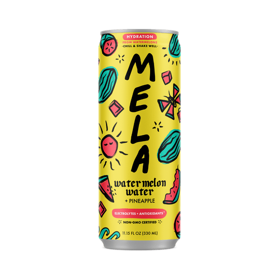 Pack of 12, Mela Watermelon Water Pineapple Juice, 16.9 fl oz​