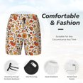 thumbnail image 3 of Balery Thanksgiving with Food Bañador para hombre, shorts de playa de secado rápido con entrepierna y forro de compresión-X-Large, 3 of 6