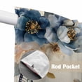 thumbnail image 4 of Vintage Blue Floral Swag Valances for Windows, Kitchen Window Curtains Over Sink, Butterflies Watercolor Flower Linen Window Treatment Curtains for Living Room/Bedroom Curtains 2 Panel Sets 36"x45", 4 of 8