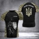 thumbnail image 4 of Camiseta con bandera de Ucrania para hombre, Jersey de manga corta de camuflaje del ejército ucraniano, ropa de calle con cuello redondo de gran tamaño, Verano, 4 of 4
