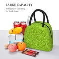 thumbnail image 5 of Fotbe Lime green glitter Pattern Lunch Bag, Insulated Lunch Box, Small Leakproof Cooler Food Lunch Containers Reusable High Capacity Lunch Tote Bags for Work, Travel, Outdoor, 5 of 6