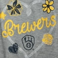 thumbnail image 2 of Girls Newborn & Infant Navy/Gold/Heathered Gray Milwaukee Brewers 3-Pack Batter Up Bodysuit Set, 2 of 3