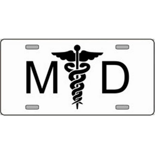 MD Plaques d'Immatriculation Logo Médecin