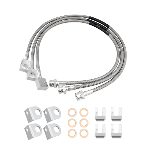 Kit de mangueras de línea de freno de acero inoxidable ANODZU para Jeep