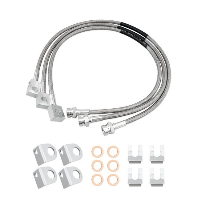 Kit de mangueras de línea de freno de acero inoxidable ANODZU para Jeep