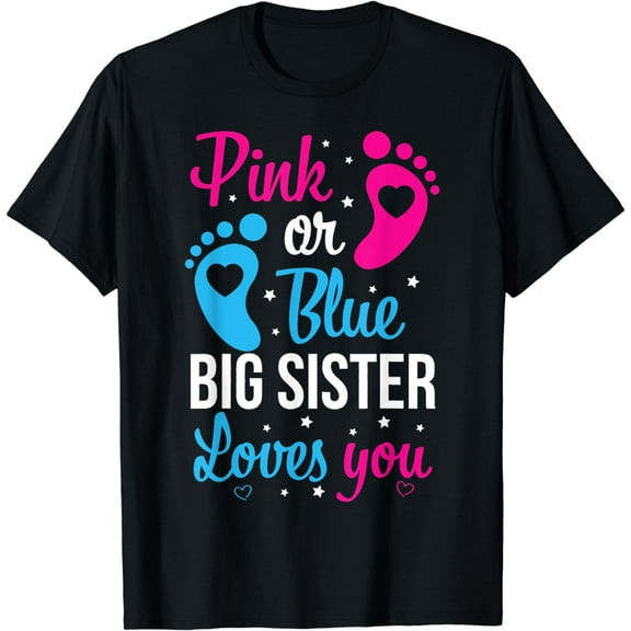 Gender Reveal Big Sister Family T-Shirt