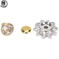 thumbnail image 3 of 20 Sets Sunflower Shaped Rivets Kit Clothes Bags DIY Decoration Glass Diamond RivetsWhite Glass Diamond, 3 of 14