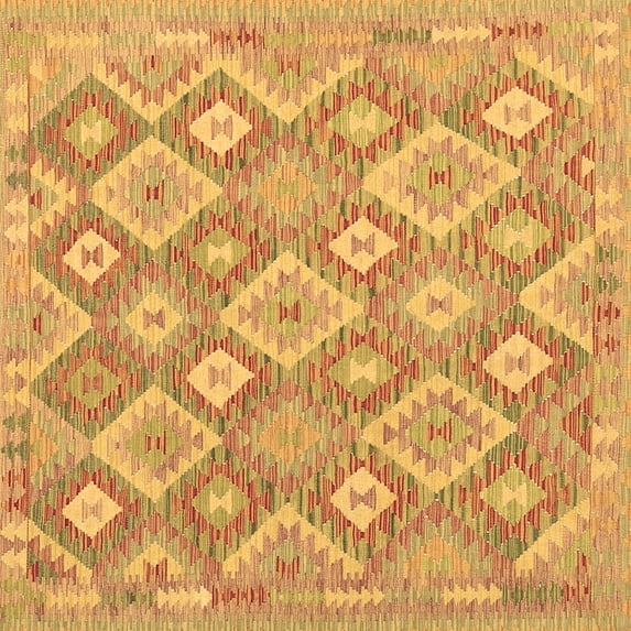 Ahgly Company Indoor Square Southwestern Brown Country Area Rugs, 4' Square