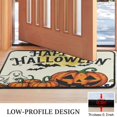 thumbnail image 3 of Halloween Pumpkin Non Slip Washable Door Mat Pumpkin Spooky Doormat Retro for Entry Floor Mat Set Living Room Bedroom Bathroom Crystal Velvet 30x17 Inches, 3 of 7