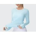 thumbnail image 4 of Dragon Fit Long Sleeve Workout Shirts for Women Athletic Crewneck Hiking Tops with Thumb Hole, 4 of 6