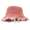thumbnail image 3 of Distressed Denim Bucket Hat for Men Women Unisex Washed Fisherman Outdoor Travel Street Fashion Sun Hat, 3 of 3