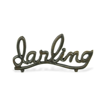 5" Black Cast Iron Hand Painted Darling Tabletop Sculpture