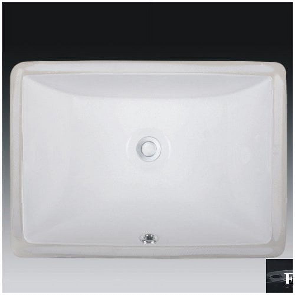 Wells Sinkware RTU2015-6B 20 in. Rectangular Undermount Single Bowl Bathroom Sink in Bisque