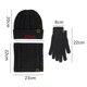 thumbnail image 2 of Juego de gorro de invierno, bufanda, guantes con pantalla táctil para hombres y mujeres, color negro, 2 of 5