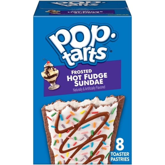 Pop-Tarts Frosted Hot Fudge Sundae Toaster Pastries, Breakfast Foods, Shelf-Stable, 13.5 oz (8 Count)