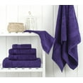 thumbnail image 6 of Cotton Paradise 100% Cotton 6 Piece Towel Set, Soft Absorbent Quick Dry Towels for Bathroom, Purple, 6 of 7