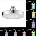 thumbnail image 2 of Amdohai LED Shower Head with 7 Color Flash Light 6 Inch Rain Showerhead High Pressure Bathroom Shower Head with Polished Chrome Bath Rain Shower Head Replacement, 2 of 7