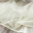 thumbnail image 6 of ZQUUVOU Floral Mesh Skirt for Women Summer Asymmetrical Hem Bohemian Flowy Midi Skirt Festival Garden Party Skirt White, 6 of 8