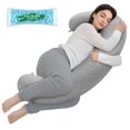 thumbnail image 1 of Almohada corporal TranquilRelax de espuma viscoelástica en forma de C para dormir de lado, 1 of 7