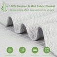 thumbnail image 4 of REGALWOVEN Bamboo Viscose Cooling Blanket All Seasons Breathable for Hot Sleepers for Bed, Sofa Light Gray Full, 4 of 8