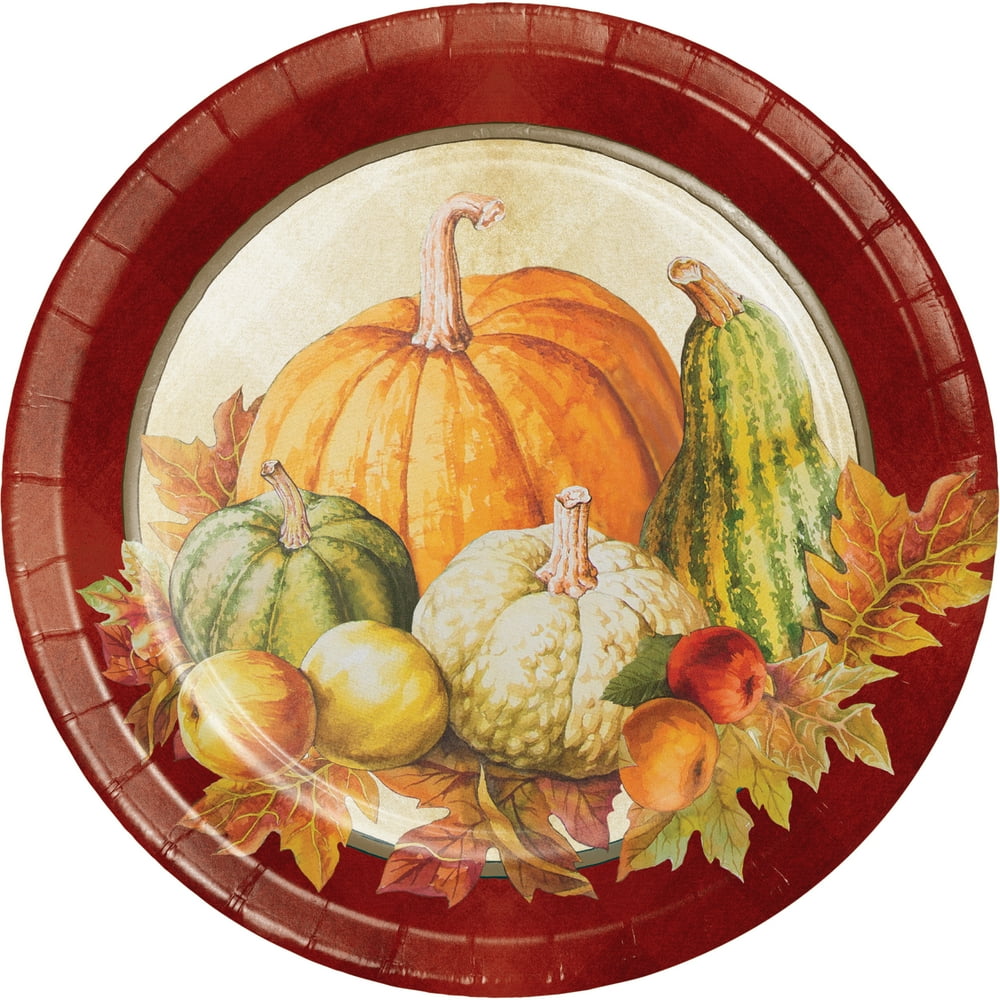 Traditions of Thanksgiving Dessert Plates, 24 Count