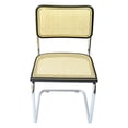 thumbnail image 1 of Marcel Breuer Cesca Cane Chrome Side Chair in Black, 1 of 9