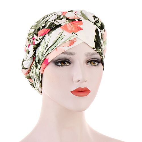 Turbans for Women Fashion Cotton Adjustable Twisted Turban Cap Headwrap Hair Cover Wrap 