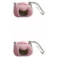 thumbnail image 2 of Greeniant Bolsa de transporte para mascotas de felpa, malla portátil, un solo hombro, lindo reemplazo térmico, bolsas de viaje, bolsa, Rosa 2piezas, 2 of 6