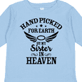 thumbnail image 4 of Inktastic Handpicked for Earth by My Sister in Heaven with Angel Wings Boys or Girls Long Sleeve Toddler T-Shirt, 4 of 5