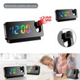 thumbnail image 4 of LED Alarm Clock with Projection Digital Alarm Clock Temperature Dimmable Table Clock Alarm USB, 4 of 5