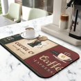 thumbnail image 2 of Coffee Brown Pattern Coffee Bar Mat Accessories for Countertop Absorbent Hide Stain Dish Drying Mats for Kitchen Counter Draining Pad Under Coffee Maker Coffee Pot Espresso Machine 19.5x12in, 2 of 7