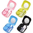 thumbnail image 1 of DesertCreations 4 Pack Colorful Contact Lens Case,cute Portable Travel Box Holder Container Soak Storage Kit With Mirror, Tweezers,Solution Bottle,Lens Stick., 1 of 7