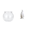thumbnail image 1 of Acuario de escritorio,Pecera pequeña transparente,pecera,jarrón,mesa,Tanque de peces Contenedor de acuario transparente Hogar,Escultura de pingüino,Escultura de pingüino para decoración, 1 of 8