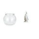 thumbnail image 1 of Acuario de escritorio,Pecera pequeña transparente,pecera,jarrón,mesa,Tanque de peces Contenedor de acuario transparente Hogar,Escultura de pingüino,Escultura de pingüino para decoración, 1 of 8