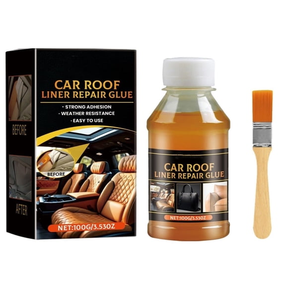 BANIRO Car Headliner Adhesive,Upholstery Glue for Cars,High Viscosity,Yellow,Waterproof,Heat Resistant,Automotive Adhesive Headliner Adhesive (100Ml)