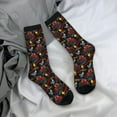 thumbnail image 5 of Hirioo Monster Truck Pattern Adult Middle Tube Socks Breathable Sock Non-Pilling,Contrasting Color Design, 5 of 6