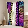 thumbnail image 3 of Castle Fairy Leopard Blackout Curtains Set of 2 (52x84 Each),Gradient Window Curtains, 3 of 6