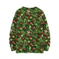 thumbnail image 3 of WTOBBY Women's Christmas Themed Woolen Sweatshirt, Long Sleeve Christmas Print Pullover, Cute and Comfortable Top for Fall and Winter Seasonal Activities,Green 2XL, 3 of 3