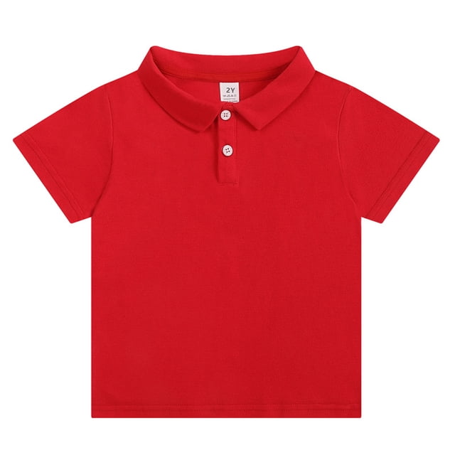 hengsof T-Shirt de Performance pour Enfants avec Col à Revers et Manches Courtes