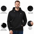 thumbnail image 3 of BILLIONHATS 12 Pack Of Wholesale Hoodie Sweatshirts, Men Womens Unisex Hoodies Cotton Blend, Bulk Adults Sweatshirt, Homeless Donation BLACK 3X-LARGE, 3 of 7