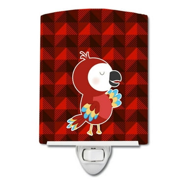 Caroline's Treasures BB7024CNL Parrot Ceramic Night Light, 6x4x3", multicolor