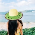 thumbnail image 5 of Sombrero de playa para mujer de 56 a 58 cm de circunferencia, sombrero de paja con ala grande para verano, sombrero para el sol con forma de fruta, 5 of 5