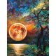 thumbnail image 1 of Juego de pintura de diamante 5D para niños adultos de 30 x 40 cm, reflejo del atardecer, manualidades de bordado de diamantes completo, juego de pintura de diamantes de imitación de cristal en lienzo,, 1 of 5